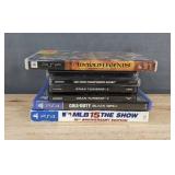 PlayStation Game Bundle - 2 PS4, 3 PS1, 1 PSP - Gran Turismo, NFL, MLB, Call of Duty *C
