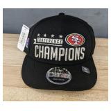 New Era NFL San Francisco 49ers Conference Champions 9FIFTY Snapback Football Hat $35.99 Retail - Brand New
