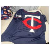 3 New MN Twins Backpacks and Pink MN Twins Shirt