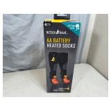 New Pair of Action Heat Battery Heated Socks - Unisex - S/M