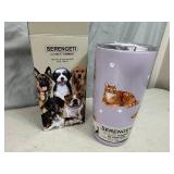 New Serengeti Vacuum Insulated Stainless Steel Tumbler with Lid - Orange Tabby Cat