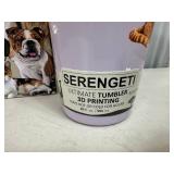 New Serengeti Vacuum Insulated Stainless Steel Tumbler with Lid - Orange Tabby Cat