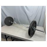 Iron Weight Plates with Bar