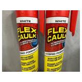 2 Cans of Flex Caulk with Trigger Flow Nozzle - White