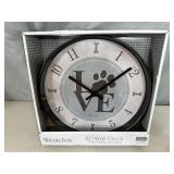 New Paw Print Themed Wall Clock