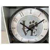 New Paw Print Themed Wall Clock