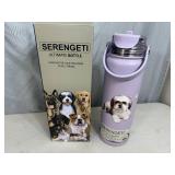 New Serengeti Vacuum Insulated Stainless Steel Water Bottle - Shih-tzu Dog