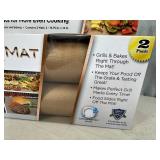 New 2 Pack Copper Non Stick Grill Mats