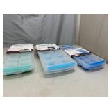 6 New Silicone Ice Cube Trays