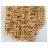 New Bamboo Ohio Cutting / Serving Board