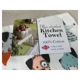 4 New Dog Themed Kitchen Towels