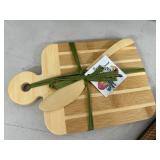 New Bamboo Cheese Board Set, Bamboo Utensil Set