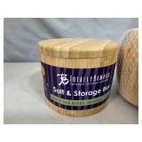 New Bamboo Mortar & Pestle, Salad Hands, Salt Storage Box