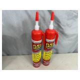 2 Cans of Flex Caulk with Trigger Flow Nozzle - Clear