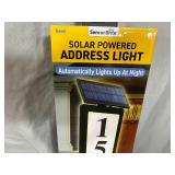 New Solar Powered Address Light
