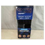 3 New Pairs of Copper Fit Arch Support Sport Socks - Ankle Length