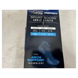 3 New Pairs of Copper Fit Arch Support Sport Socks - Ankle Length