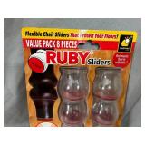New 8 Pack of Ruby Chair Sliders