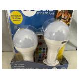 New 2 Pack Of Color Changing Wireless Light Bulbs