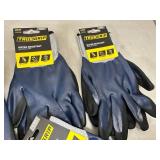 4 New Pairs of True Grip Water Resistant Work Gloves - Size XL