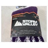 2 New Pairs of Storm Valley Ladies Thermal Boot Socks