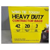 New Box of Contractor Grade 42 Gallon Trash Bags