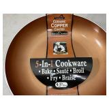 New 5 in 1 Copper Ceramic Coated 9.5 inch Frying Pan