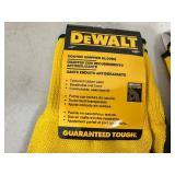 New Dewalt Leather Gloves and Coated Gripper Work Gloves - Size Large