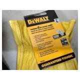 New Dewalt Leather Gloves and Coated Gripper Work Gloves - Size Large