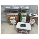 4 New Pantrymate Space Box Leak Proof Food Storage Containers