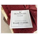 New Pack of 12 Signature Classics Wash Cloths