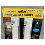 2 New Slim Beam Under Cabinet Rechargeable Lights