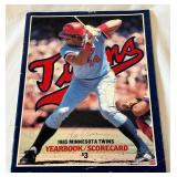 Kirby Puckett Early Autograph on 1985 Minnesota Twins Baseball Yearbook w/ Tony Oliva, Frank Viola, Mickey Hatcher, Roy Smalley, Rick Lysander