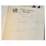 Billy Martin Autographed New York Yankeed Baseball Photo