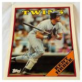 Kent Hrbek Autographed Minnesota Twins Baseball Folder