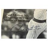 Paul Molitor Autographed 1998 Paul Molitor Nite Photo