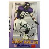 Robert Smith and Audray McMIllan Autographed 1993 GameDay McDonalds Football Cards