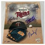 Tony Oliva, Terry Steinbach, and JJ Hardy Autographed Minnesota Twins Baseball Photo