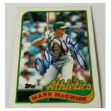 Mark McGwire Autographed 1989 Topps #70 Baseball Card