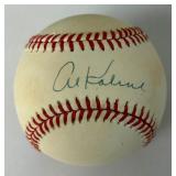 Al Kaline Autographed Baseball Rawlings OALB Brown Ball