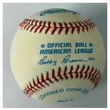Al Kaline Autographed Baseball Rawlings OALB Brown Ball