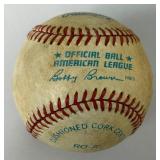 Dave Winfield Autographed Baseball Rawlings OALB Brown Ball - Minnesota Twins