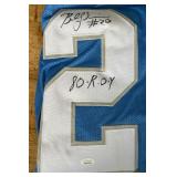 Billy Sims Autographed Football Jersey Inscribed " 80 ROY" with JSA COA