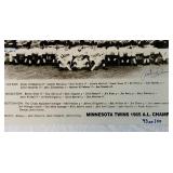 1965 Minnesota Twins AL Champs Team Signed 16x10" Photo Only 100 Exist! - Versalles, Killebrew, Oliva, Perry, Mudcat, Mele - 22 Total Autographs, RARE!