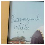 Bill Mazeroski Autographed Framed and Matted Baseball Photo w/ COA - 14x16"