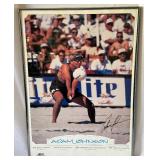 Adam Johnson Autographed Volleyball Poster Framed 20x28"