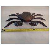 Hand Carved Wooden Crab Trinket Box