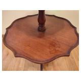 Antique Pie Crust Two-Tier Table