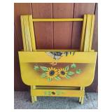 Hand Painted Rooster Folding Table
