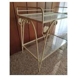 Wrought Iron & Glass Plant Stand